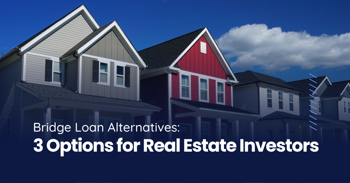 Row of new single-family homes representing bridge loan alternatives for real estate investors.